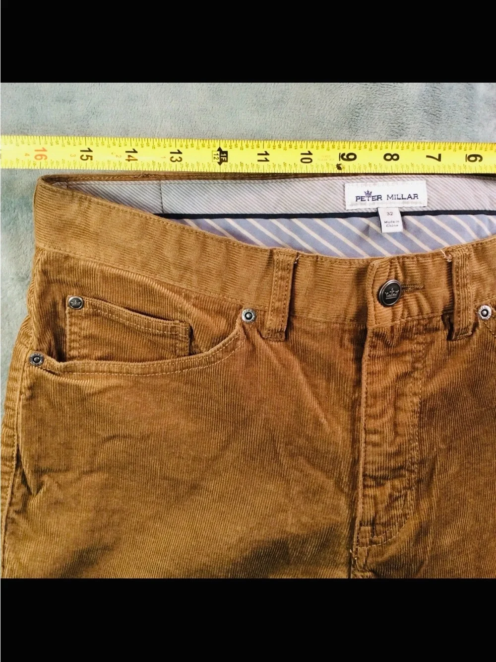 Peter Millar Men's Corduroy Pants in Camel Brown